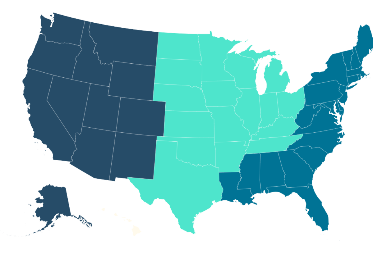 Regional Contacts Map-3 United States map